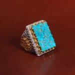 انگشتر فیروزه شجری مردانه کد 27830