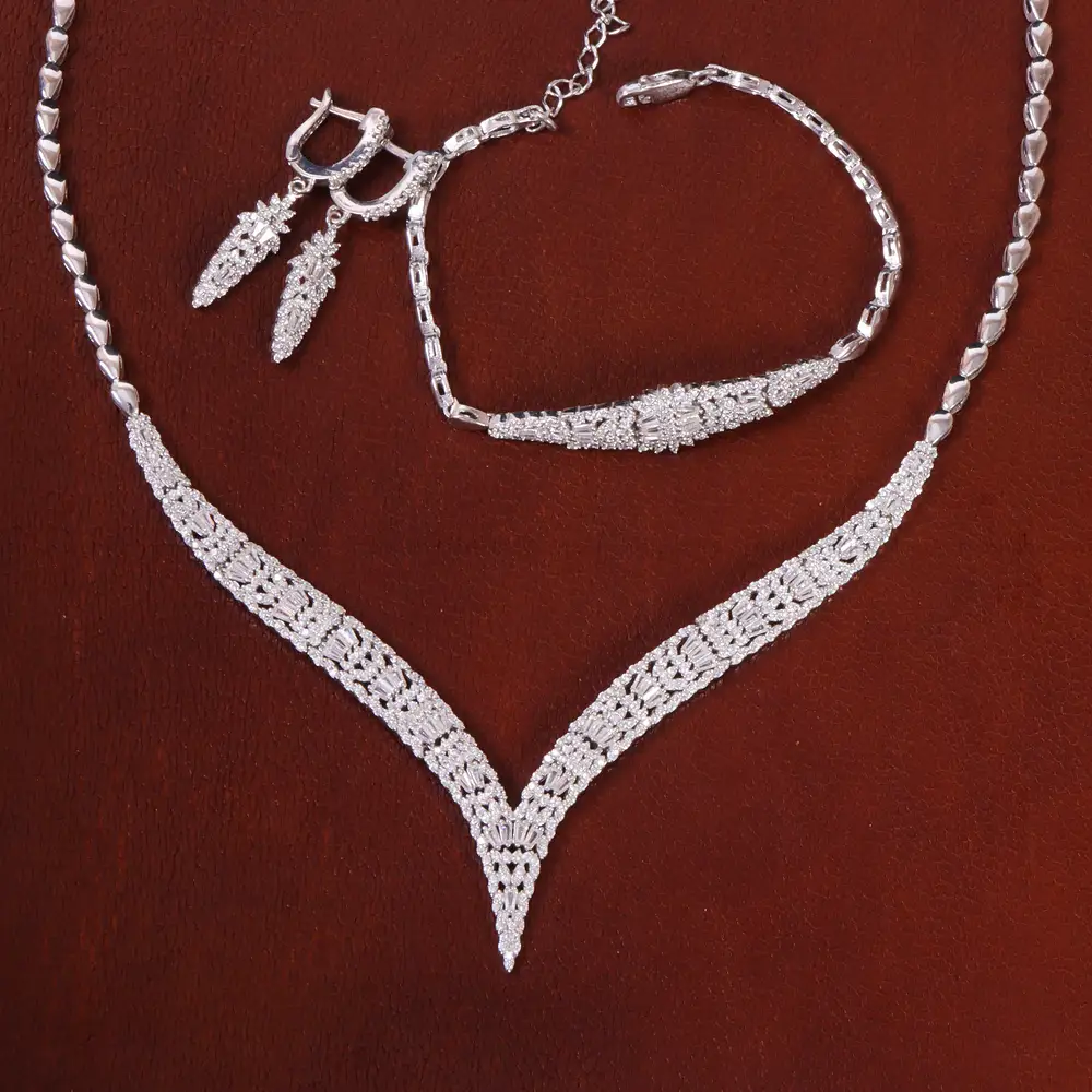 سرویس نقره زنانه طرح جواهر کد 27877