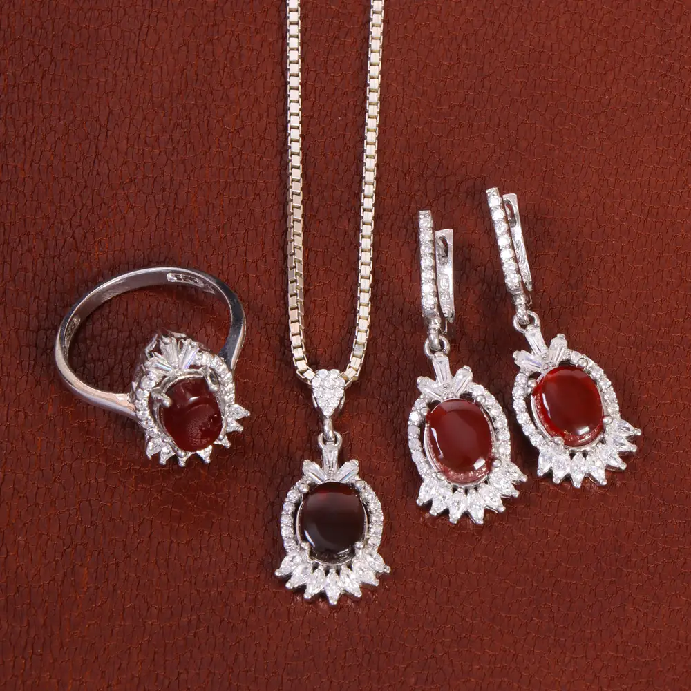 نیم ست عقیق زنانه کد 27887