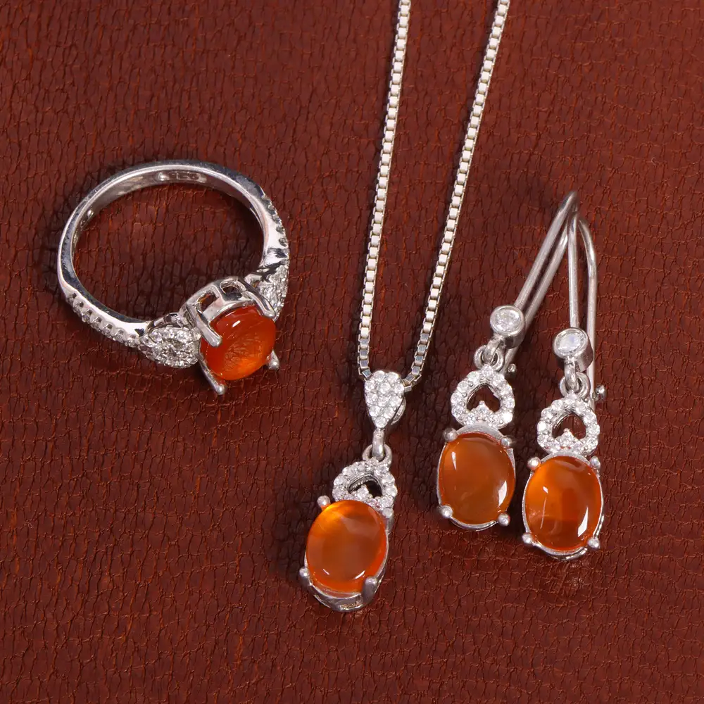 نیم ست عقیق زنانه کد 27910