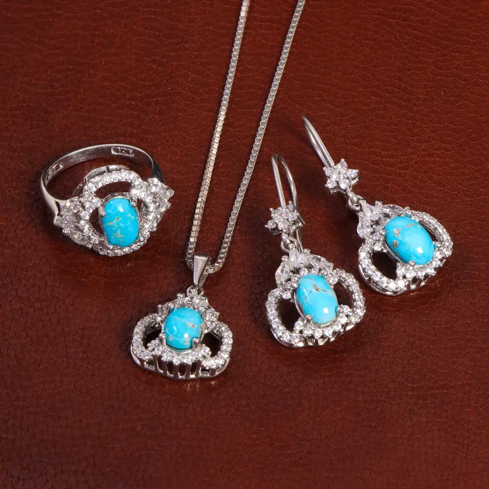 نیم ست فیروزه زنانه کد 27922