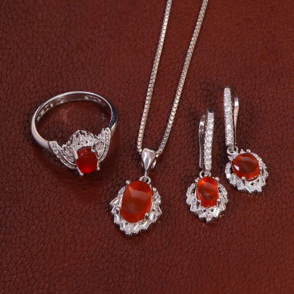 نیم ست عقیق زنانه کد 27928