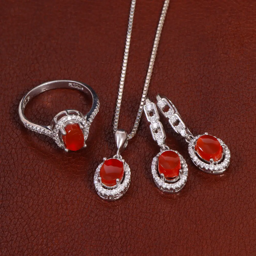 نیم ست عقیق زنانه کد 27929