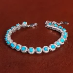 دستبند فیروزه زنانه کد 27956