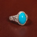 انگشتر فیروزه عجمی مردانه کد 27980