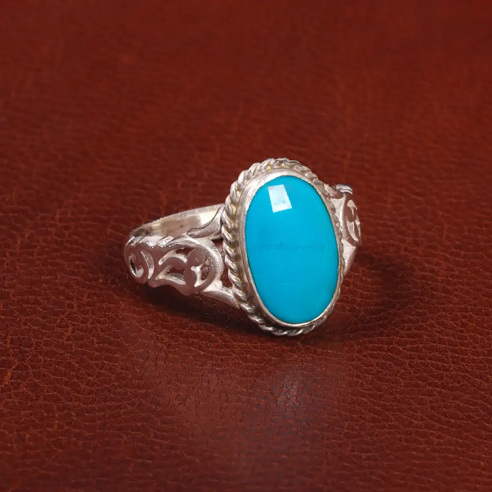 انگشتر فیروزه عجمی مردانه کد 27983