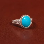انگشتر فیروزه عجمی مردانه کد 28008