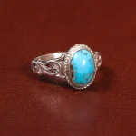 انگشتر فیروزه شجری مردانه کد 28012