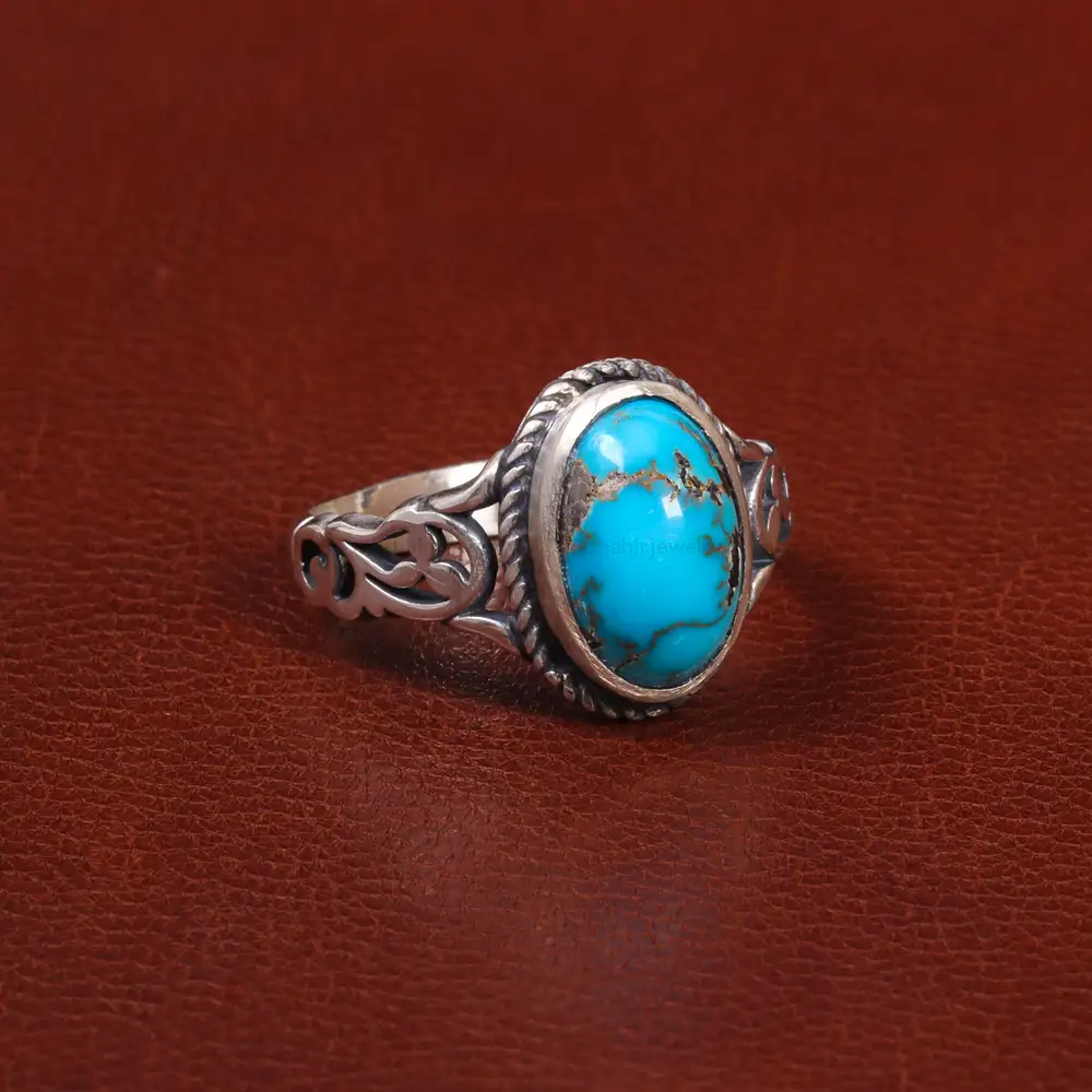 انگشتر فیروزه شجری مردانه کد 28013