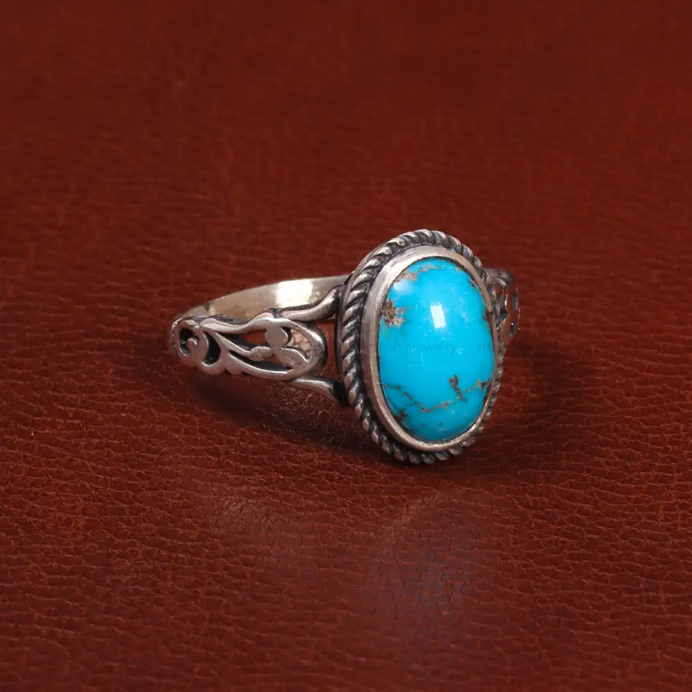 انگشتر فیروزه شجری مردانه کد 28014