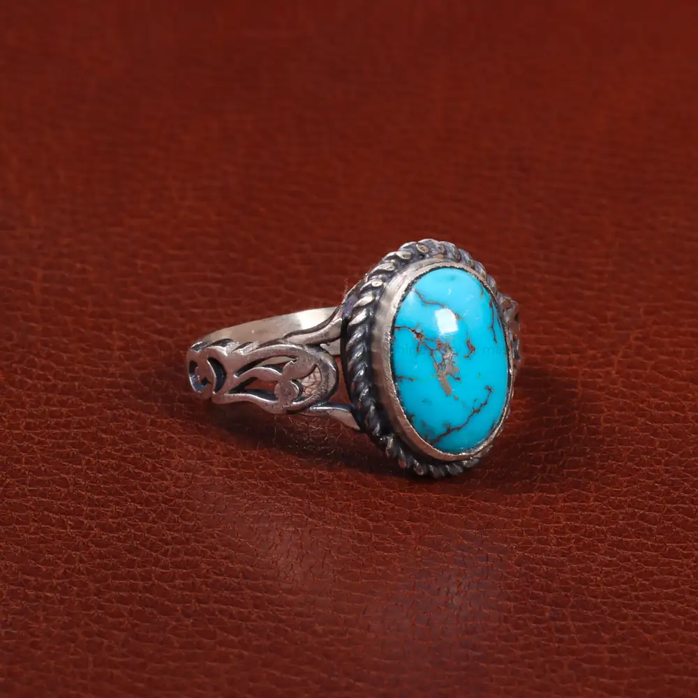 انگشتر فیروزه شجری مردانه کد 28026