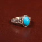 انگشتر فیروزه عجمی مردانه کد 28047