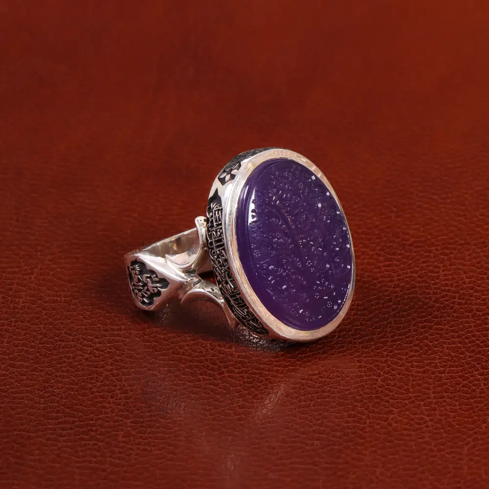 انگشتر عقیق سوسنی مردانه کد 28059