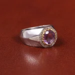 انگشتر آمیتیست مردانه کد 28269