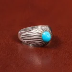 انگشتر فیروزه عجمی مردانه کد 28274