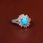 انگشتر فیروزه عجمی زنانه کد 28421