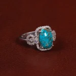 انگشتر فیروزه شجری زنانه کد 28459