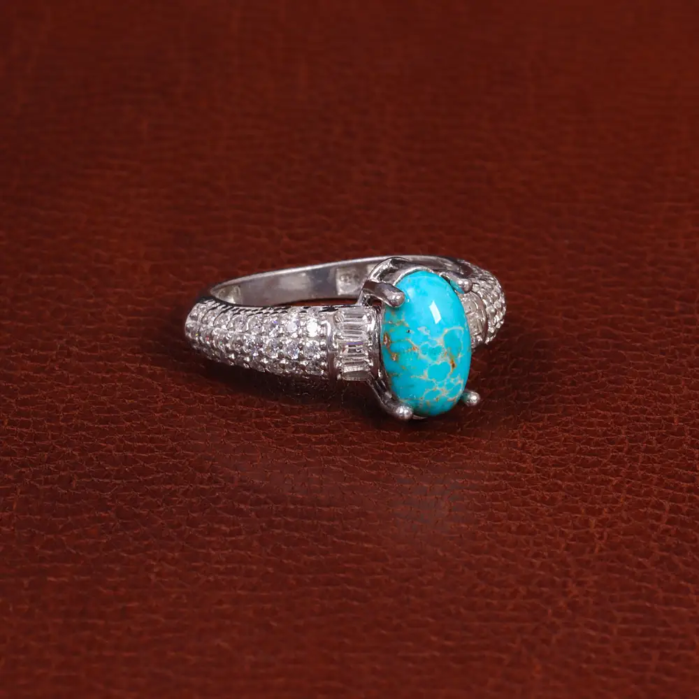 انگشتر فیروزه شجری زنانه کد 28480