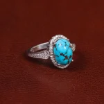 انگشتر فیروزه شجری زنانه کد 28490