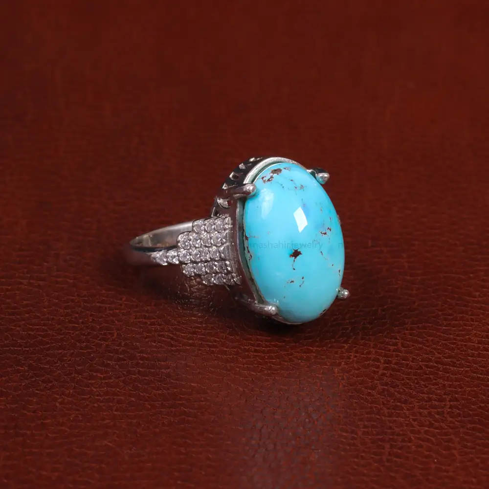 انگشتر فیروزه شجری زنانه کد 28494