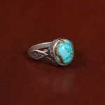 انگشتر فیروزه شجری مردانه کد 28528