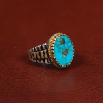 انگشتر فیروزه شجری مردانه کد 28544