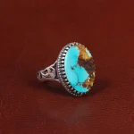 انگشتر فیروزه شجری مردانه کد 28559