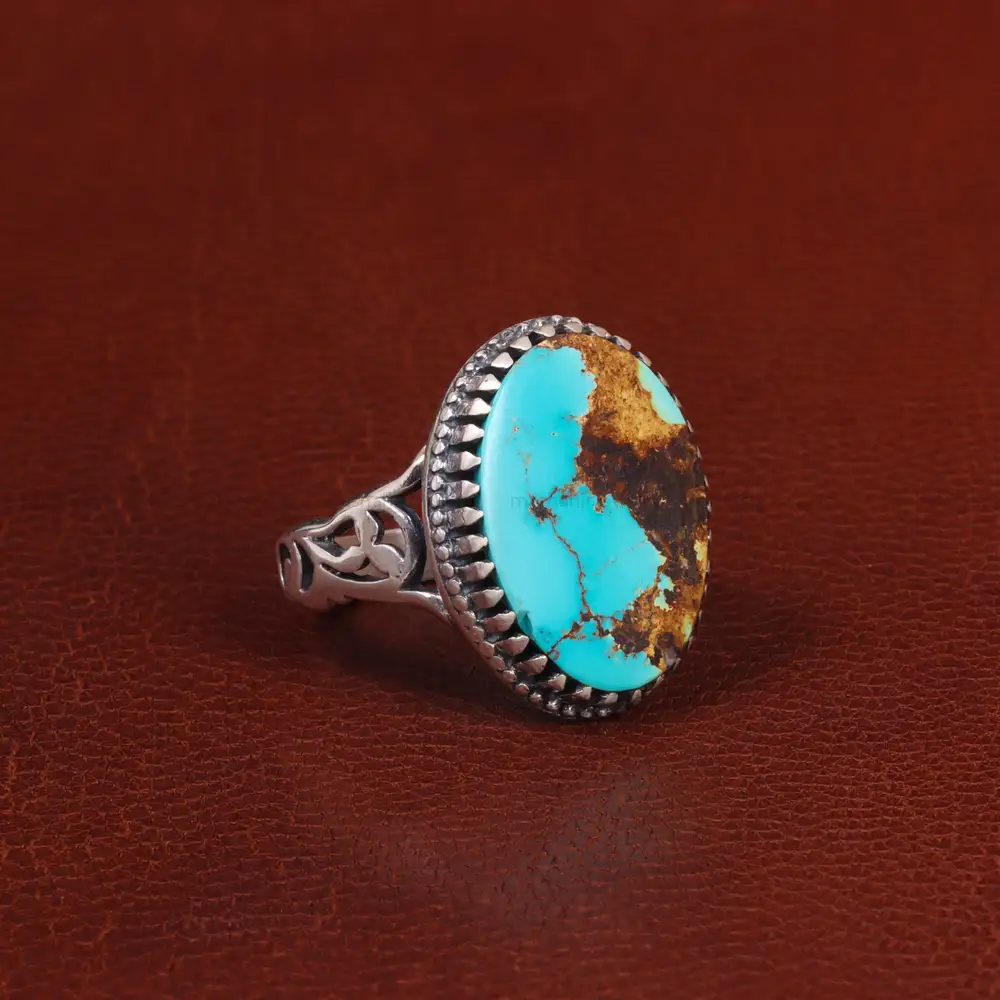 انگشتر فیروزه شجری مردانه کد 28559