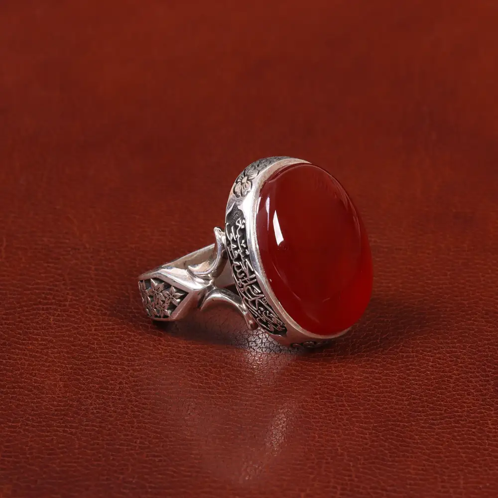 انگشتر عقیق مردانه کد 28568