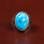 انگشتر فیروزه شجری مردانه کد 27795