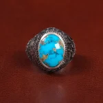 انگشتر فیروزه شجری مردانه کد 27798