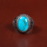 انگشتر فیروزه شجری مردانه کد 27802