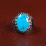 انگشتر فیروزه شجری مردانه کد 27804