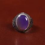 انگشتر عقیق سوسنی مردانه کد 27818