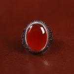 انگشتر عقیق مردانه کد 27825