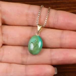 گردنبند فیروزه زنانه دورو تراش کد 27859