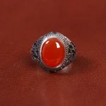 انگشتر عقیق مردانه کد 27900