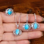 نیم ست فیروزه زنانه کد 27921