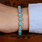 دستبند فیروزه زنانه کد 27947