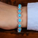 دستبند فیروزه زنانه کد 27949