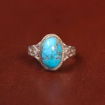 انگشتر فیروزه شجری مردانه کد 28022