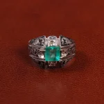 انگشتر زمرد مردانه کد 28060