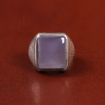 انگشتر عقیق سوسنی مردانه کد 28272