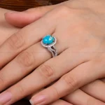 انگشتر فیروزه شجری زنانه کد 28417