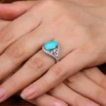 انگشتر فیروزه شجری زنانه کد 28420