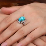 انگشتر فیروزه شجری زنانه کد 28423
