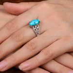 انگشتر فیروزه شجری زنانه کد 28450
