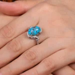 انگشتر فیروزه شجری زنانه کد 28452
