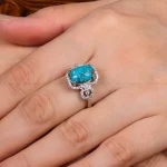 انگشتر فیروزه شجری زنانه کد 28459