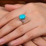 انگشتر فیروزه شجری زنانه کد 28463